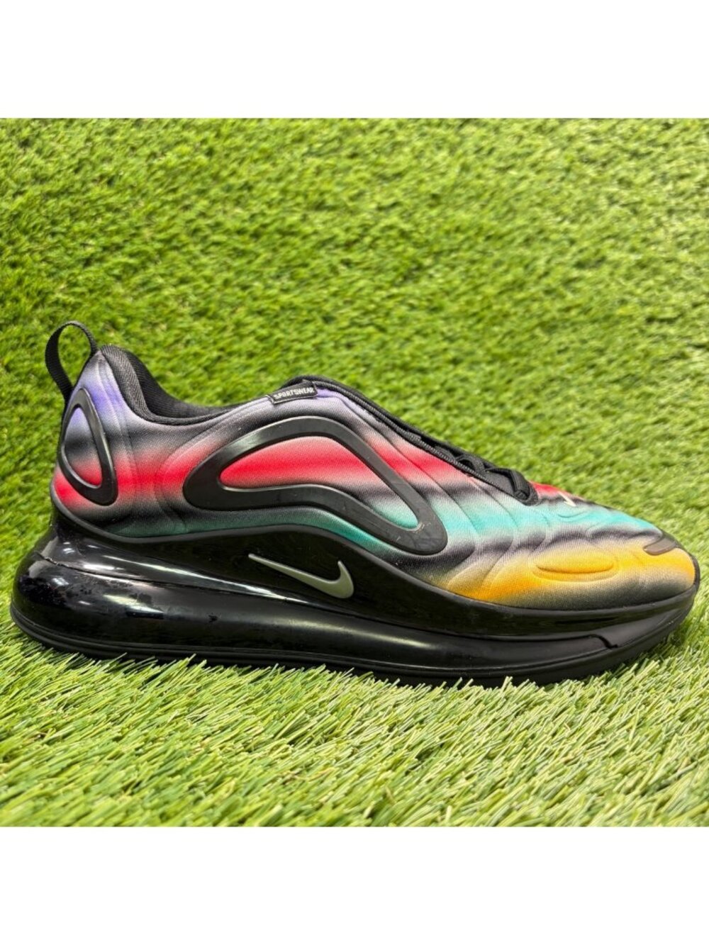Nike Air Max 720 Game Change Girls Size 7Y Black Purple Running Shoes Sneakers